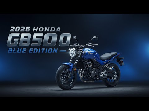 Видео: Новая модель Honda GB500 Special Edition Blue Color 2026 года наконец-то представлена ​​— классич...