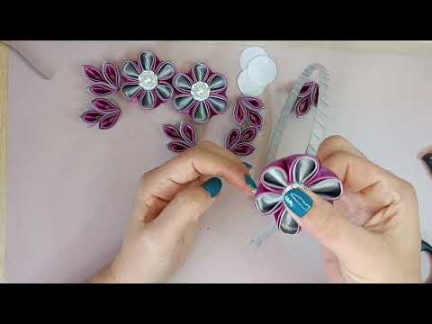 Видео: Гулька из атласной ленты 5 см .