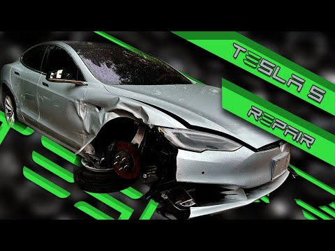Видео: TESLA S. Body rebuilding. Ремонт кузова.