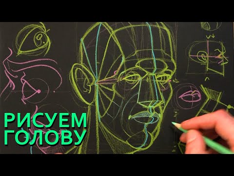Видео: Как нарисовать голову человека . Урок 1 - ОБЩИЕ ПРОПОРЦИИ