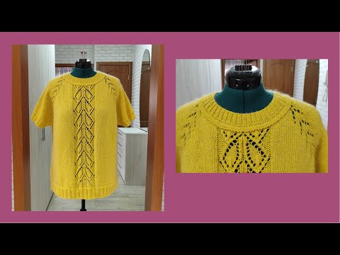 Видео: Джемпер «Солнце»/Реглан сверху//Как вязала/Подробное описание