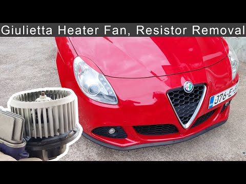 Видео: Электродвигатель и резистор вентилятора Alfa Romeo Giulietta, вентилятор салона, вентилятор