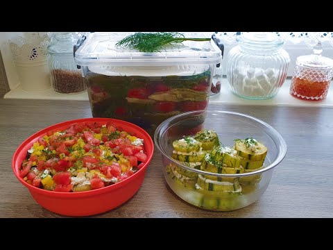 Видео: Баклажаны по молдавски!Салат из баклажан!Кабачки!