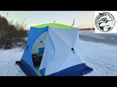 Видео: Бюджетная зимняя палатка СТЭК куб 3 трехслойная