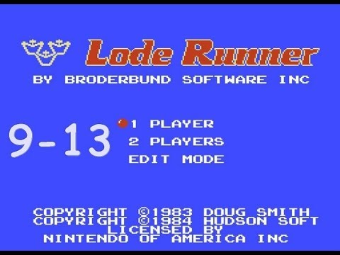Видео: Lode Runner (9-13 уровни)