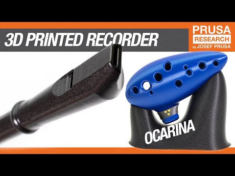 Видео: Распечатайте на 3D-принтере блокфлейту, окарину или казу — напечатайте музыкальный инструмент!