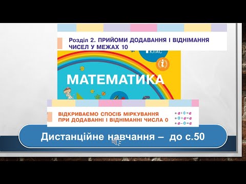 Видео: Відкриваємо спосіб міркування при додаванні і відніманні числа 0. Математика, 1 клас.