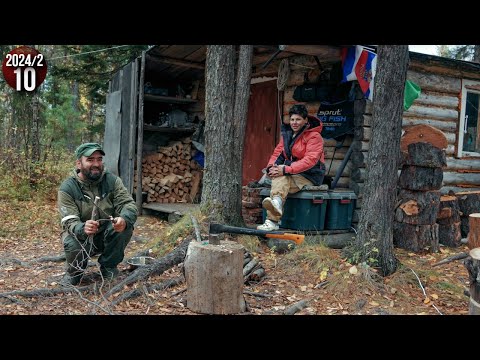 Видео: Обычные будни семьи живущей в тайге. Заготовка кедрового ореха. Копчение рыбы. Таежная еда. 10c