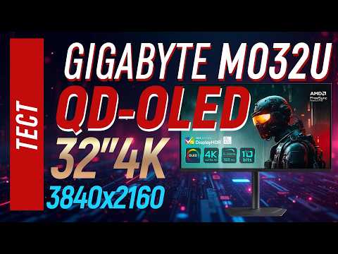 Видео: Полный тест GIGABYTE MO32U - большой QD-OLED монитор