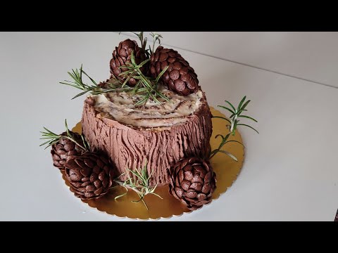 Видео: Торт "Пенёк" на Новый Год 🎂🍭🍬.