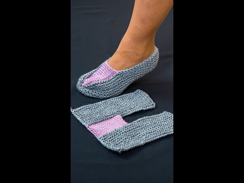 Видео: Простые вязаные тапочки. Пошаговое руководство. Miarti🧶