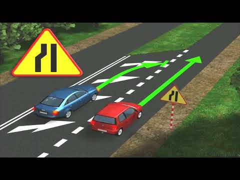 Видео: (8) Предупреждающие знаки. ПДД в Польше.