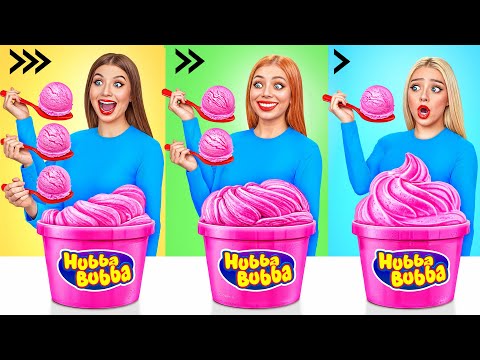 Видео: Быстрая Средняя или Медленная Скорость Еды Челлендж | Кухонные Войны от Bubba DO Challenge