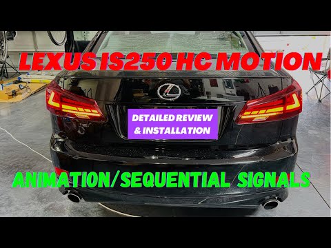 Видео: Задние фонари Lexus IS250 HC Motion | Анимированные светодиодные последовательные указатели повор...