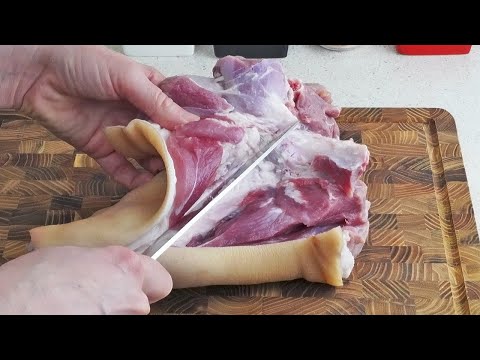 Видео: Ветчина из свинной рульки/ замечательный рулет из свиной рулетки очень легкий # 149
