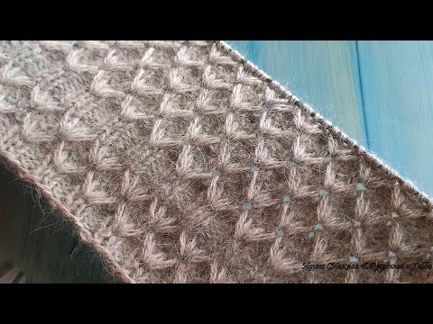 Видео: 😍  Без накидов! На узоре резинка 2 на 2💥! Для нежных благородных видов пряжи роскошный узор спицами