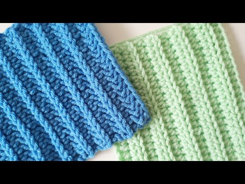 Видео: #029 Английски ластик на една кука в два варианта (Crochet Mock English Rib Stitch)