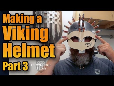 Видео: Как сделать доспехи: ДЕЛАЕМ ЦЕЛЬНОСТАЛЬНОЙ ШЛЕМ ВИКИНГА!!! Часть 3