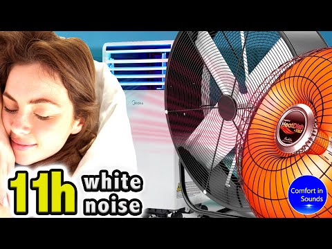 Видео: Белый шум (БЕЗ средней рекламы), Мгновенное засыпание, Кондиционер, Обогреватель, Звуки вентилятора