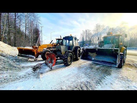 Видео: Всей командой вышли на уборку снега!