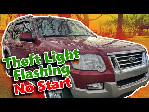 Видео: Мигает индикатор угона Explorer! Не заводится!