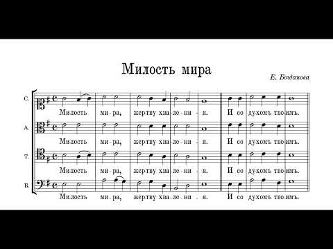 Видео: Е. Богданова: "Милость мира"