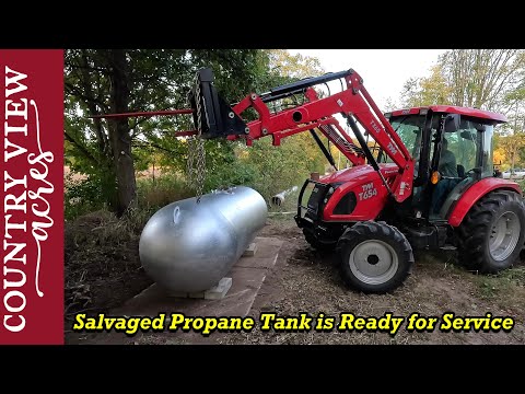 Видео: Восстановление спасенного пропанового баллона и установка баллона на постоянное место.