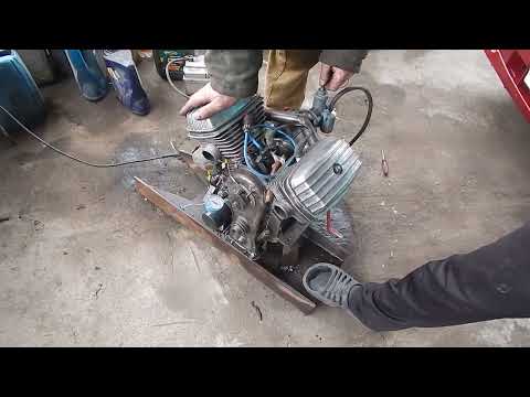 Видео: V-twin самодельний Саморобний V-образний двіжок на днепр мт