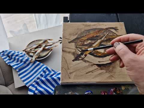 Видео: Этюд с мойвой. О пользе и  возможностях умбры. Живопись маслом.