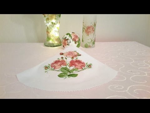 Видео: ДЕКУПАЖ НА ТКАНИ..DECOUPAGE ON FABRIC..剪纸身体组织