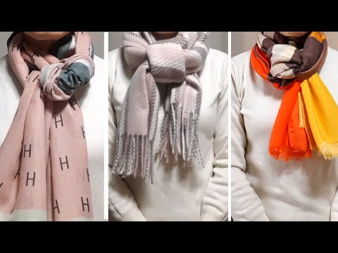 Видео: 8 лучших способов носить шарф, зимний шарф / Как завязать шарф # 32