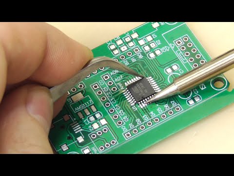 Видео: Отладочная плата для ATmega8