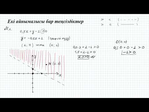 Видео: Екі айнымалысы бар теңсіздіктер | 9 сынып алгебра