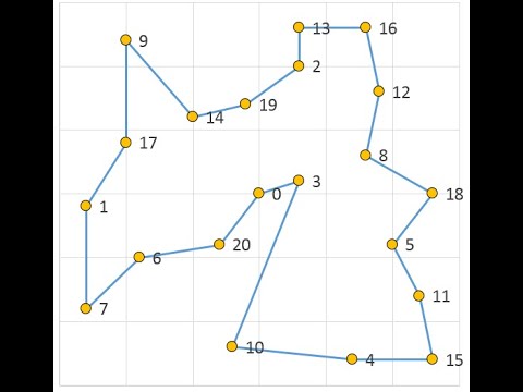 Видео: Минимизация перемещений инструмента (Задача коммивояжера в Excel)