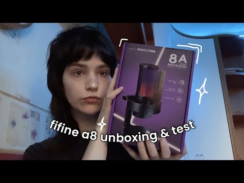 Видео: asmr // 🎙️обзор на fifine a8 // распаковка + тест разных триггеров