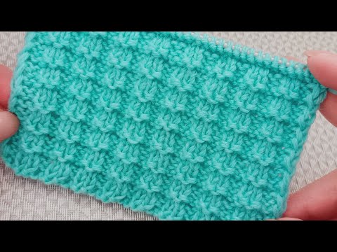 Видео: Теневой узор спицами "Прерывистая резинка".