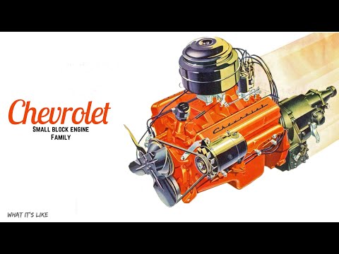 Видео: Семейство двигателей Chevy Small Block первого поколения 265, 283, 327, 350, 302, 307, 400, 262, ...