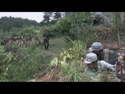 Видео: Японцы зашли в гору подметать. Неожиданно китайская армия устроила засаду и уничтожила их.
