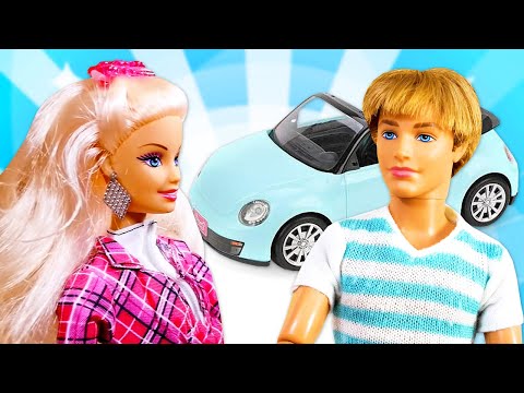 Видео: Детские видео про игры в куклы. Барби и Кен путешествуют на машине Барби. Тайная жизнь игрушек