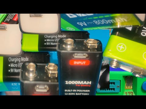 Видео: Хорошие и плохие аккумуляторы в формате Кроны, 6F22  Мини тест