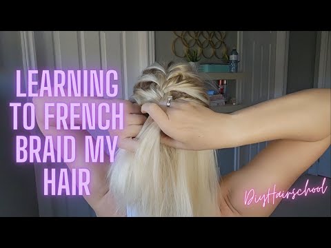 Видео: Учимся плести французскую косу | Практика на тонких волосах | Путешествие новичка по миру волос
