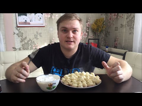 Видео: 1кг пельменей | 1kg dumplings | обзор обжор горячей штучки бульмени mukbang eating мукбанг realsound