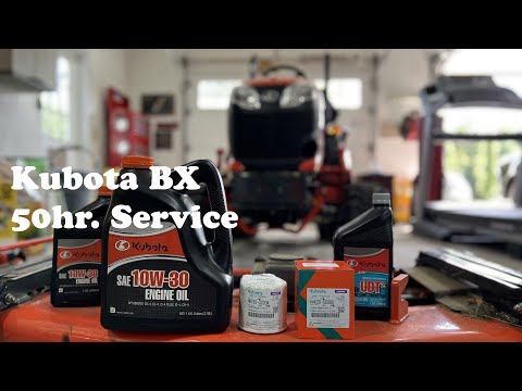 Видео: Kubota BX2680 50-часовое обслуживание с советом по снятию масляного фильтра