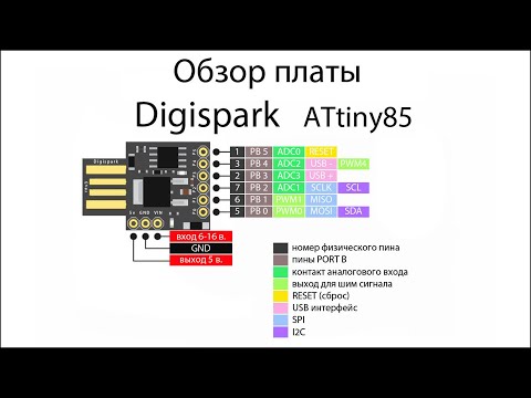 Видео: Как прошить Digispark Attiny85. Обзор платы Digispark Attiny85. Установка драйверов.
