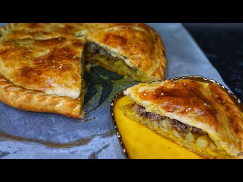 Видео: Быстрый и вкусный пирог. Мясной пирог. Minced beef pie