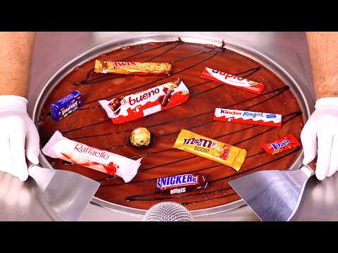 Видео: Я делаю пиццу из замороженного шоколада и превращаю ее в роллы с мороженым! (-30°С) | АСМР