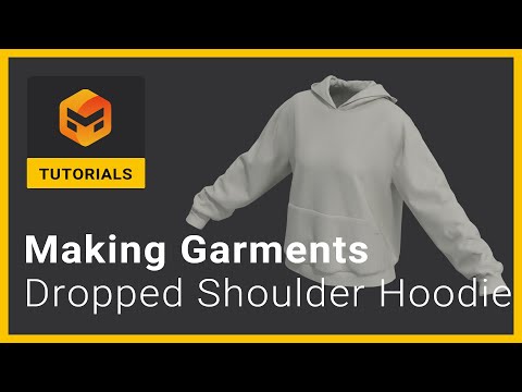 Видео: Урок Marvelous Designer 11: толстовка с длинным рукавом и приспущенным плечом