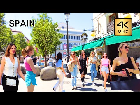 Видео: МАДРИД, Испания 4K пешеходная экскурсия - Лучшие пешеходные экскурсии по Мадриду 4K UHD 60F