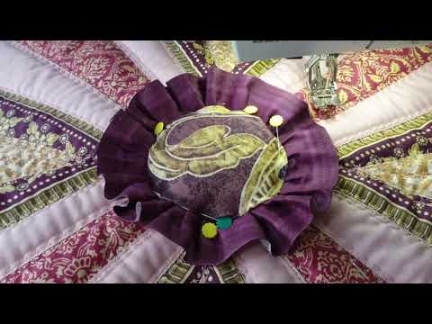 Видео: Печворк. Стежка. Декор лоскутного блока.