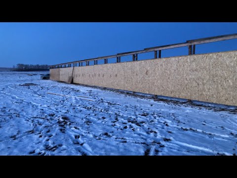 Видео: Стройка фермы продолжается ! Первый снег ❄️